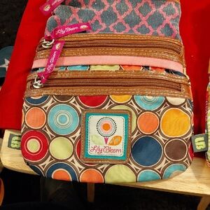 Lily Bloom Colorful Circle Pattern Crossbody Bag